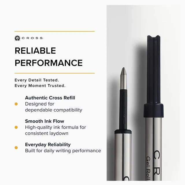 Alt view image 4 of 6 - Selectip Gel Rollerball Pen Refill, 2-Pack, Medium Point, Black Ink | Replacement Pen Refill for Executive Pens, Consistent Ink Flow, Bold Gel Ink, Smooth Laydown, Writes .7 Miles or 3,700 Ft