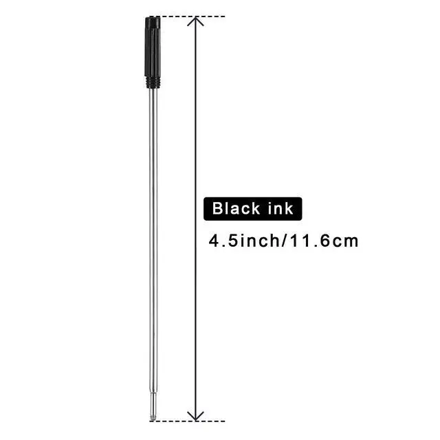 Alt view image 2 of 5 - Pack of 24 Replaceable Ballpoint Pen Refills Smooth Writing 4.5 Inches (11.6 cm) and 1 mm Medium Tip (Black)
