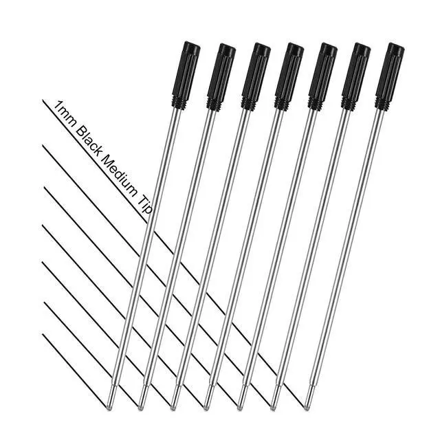 Alt view image 3 of 5 - Pack of 24 Replaceable Ballpoint Pen Refills Smooth Writing 4.5 Inches (11.6 cm) and 1 mm Medium Tip (Black)