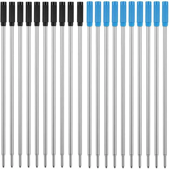 Main image of Cross Compatible Ballpoint Pen Refills 20 Pack, 1.0mm Medium Point-10 Black & 10 Blue, Smooth Writing Replaceable German Ink Refill