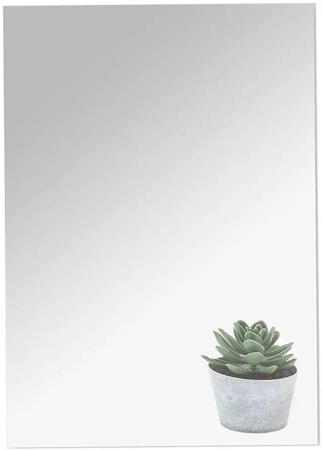 Main image of 16" x 12" x 1Pcs Acrylic Mirror Sheet, Decorative Wall Mirror | Flexible Body Mirror Tiles with Self Adhesive Tapes, Non Glass Mirror Stickers for Bathroom Bedroom Home Wall Decor