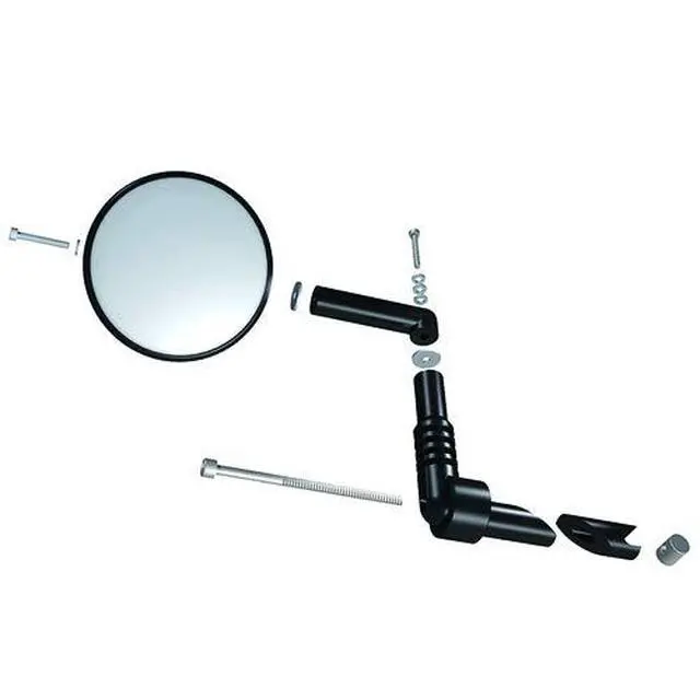 Alt view image 4 of 6 - Mountain Mirror, Black | Mirrycle Mountain Handlebar Mirror with Wrench | Wide-View Bar End Mount