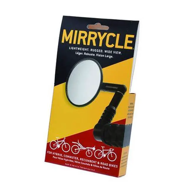 Alt view image 5 of 6 - Mountain Mirror, Black | Mirrycle Mountain Handlebar Mirror with Wrench | Wide-View Bar End Mount