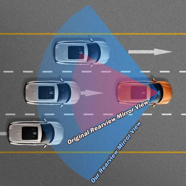 Alt view image 3 of 7 - Rearview Mirror, 12 Inch Panoramic Interior Clip-on Wide Angle Convex Universal Rear View Mirror to Reduce Blind Spot Effectively for More Car SUV Trucks -Clear