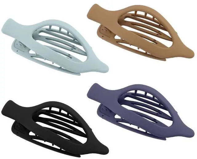 Main image of Hair Clips for Women Girls Cute Hair Pins for Long Tail Barrettes Hairs Accessories Gray Black, 4 Pack