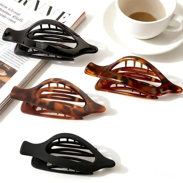 Alt view image 6 of 7 - Hair Clips for Women Girls Cute Hair Pins for Long Tail Barrettes Thick Thin Hairs Accessories Black Brown, 4 Pack