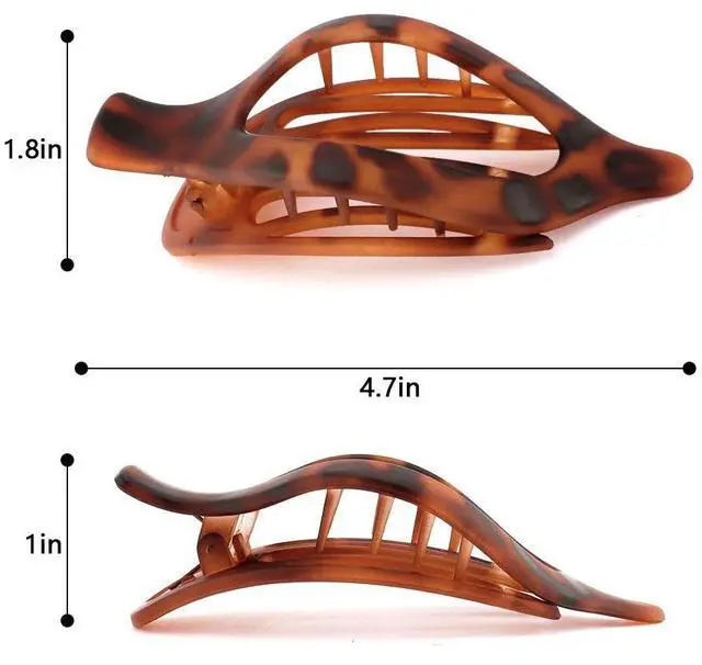 Alt view image 7 of 7 - Hair Clips for Women Girls Cute Hair Pins for Long Tail Barrettes Thick Thin Hairs Accessories Black Brown, 4 Pack