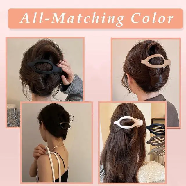 Alt view image 3 of 7 - Flat Hair Clips, 9 PCS 4.7 Inch Large Side Slide Volume Duckbill Clips for Women & Girls, Internal Tooth Design, Strong Hold Matte Hair Clips for Thick Hair & Thin Hair,French Concord Clip