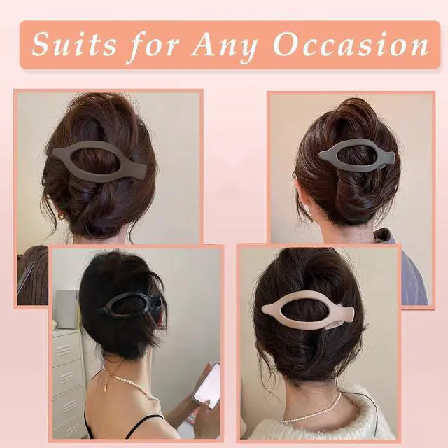 Alt view image 5 of 7 - Flat Hair Clips, 9 PCS 4.7 Inch Large Side Slide Volume Duckbill Clips for Women & Girls, Internal Tooth Design, Strong Hold Matte Hair Clips for Thick Hair & Thin Hair,French Concord Clip
