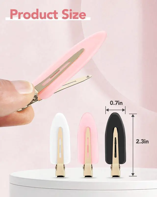 Alt view image 2 of 7 - 6 Pcs Creaseless Flat Hair Clips for Makeup and Daily Beauty Routine | No Crease Design, No Bend Styling, Gold Metal Handles, Hold Bangs for Women and Girls, During Skin Care and Getting Ready