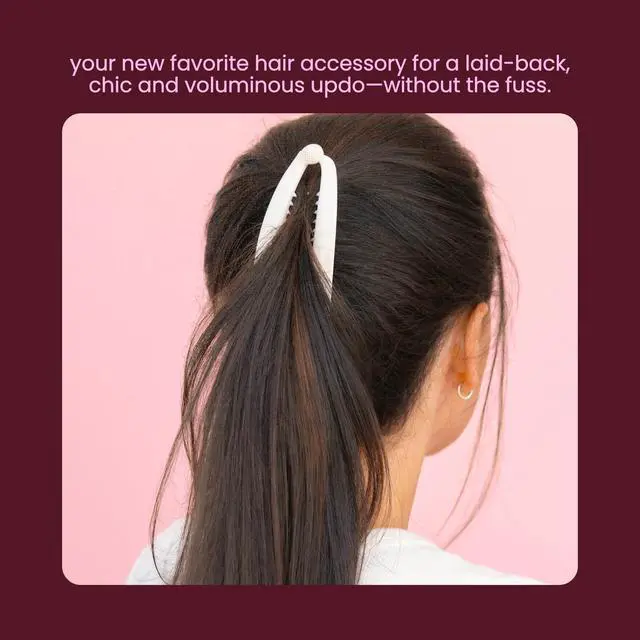 Alt view image 2 of 6 - Banana Clip Large 6'' Volumizing Hair Clip for Medium to Thick Hair Secure Hold, No Crease, No Breakage Hair Accessories for Women, Set of 2 (Black and Brown)