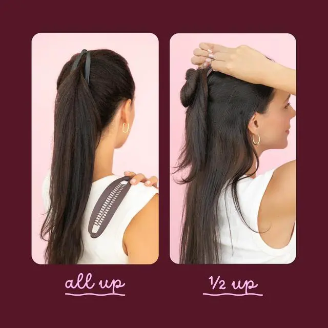 Alt view image 5 of 6 - Banana Clip Large 6'' Volumizing Hair Clip for Medium to Thick Hair Secure Hold, No Crease, No Breakage Hair Accessories for Women, Set of 2 (Black and Brown)