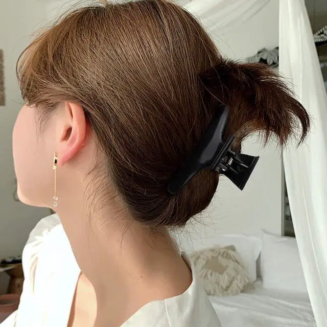 Alt view image 2 of 7 - Hair Clips for Styling Sectioning Black Butterfly Hair Clips Clamps Claws Pro Salon Hair Clips for Cutting, Styling, Sectioning, Coloring Hair styling Clips Butterfly Clips Hair Accessories for