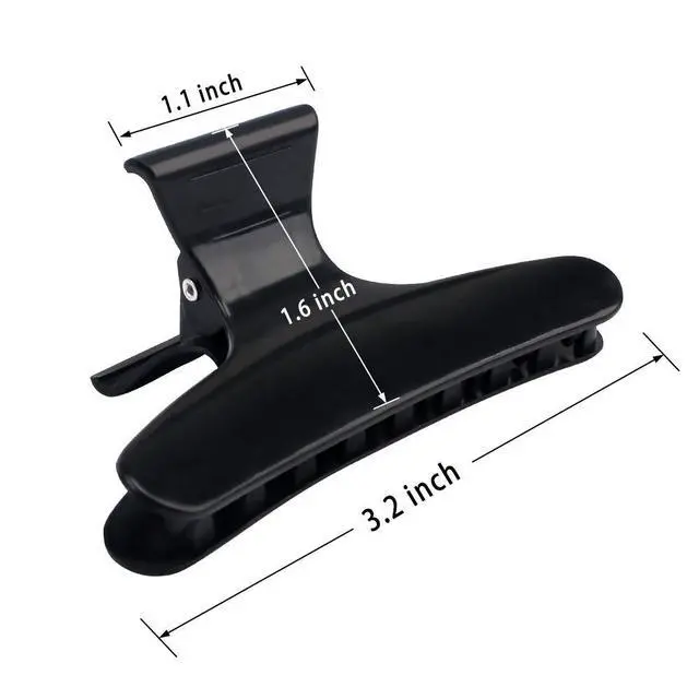 Alt view image 6 of 7 - Hair Clips for Styling Sectioning Black Butterfly Hair Clips Clamps Claws Pro Salon Hair Clips for Cutting, Styling, Sectioning, Coloring Hair styling Clips Butterfly Clips Hair Accessories for