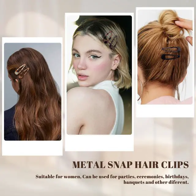Alt view image 6 of 7 - Small Hair Barrettes For Women No Slip Metal Snap Clips For Thin And Fine Hair,Matte Black Tortoiseshell,20 PCS,1.97 x 0.5 Inch.
