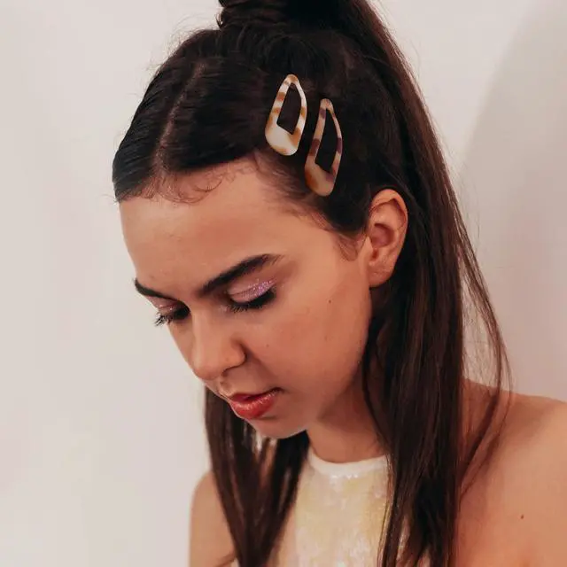 Alt view image 5 of 7 - Small Hair Barrettes For Women No Slip Metal Snap Clips For Thin And Fine Hair,Matte Black Tortoiseshell,20 PCS,1.97 x 0.5 Inch.