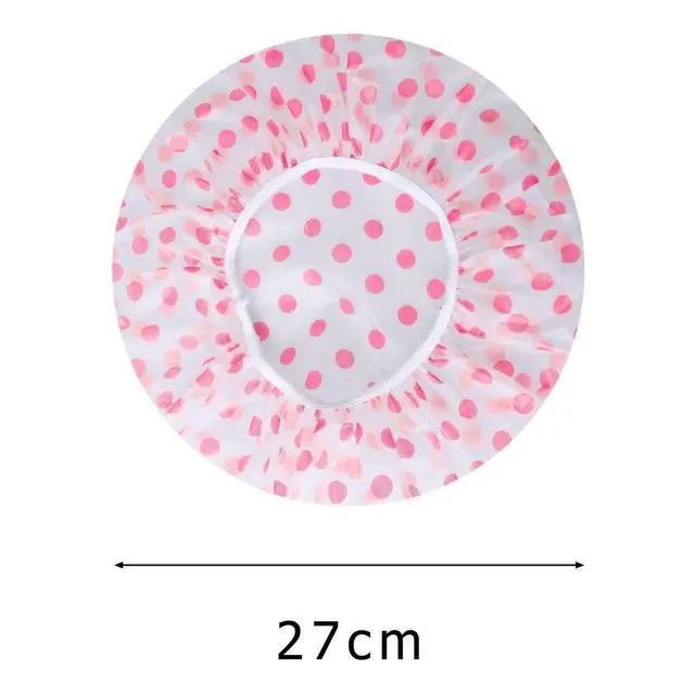 Alt view image 3 of 6 - Shower Cap, 3 Pcs Waterproof Reusable Shower Caps Bath Hair Hat | for Women Men Kids, for Shower, Makeup, Hair Care, Cooking and Cleaning