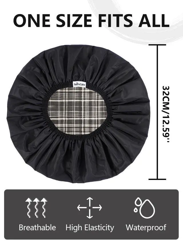 Alt view image 5 of 7 - Men Shower Cap Reusable Waterproof, Dual-Layer Hair Cap Plaid | Double-Sided Use,Protects Hair in Shower, Spa, Travel & Cooking, Adjustable Elastic for Comfortable Fit