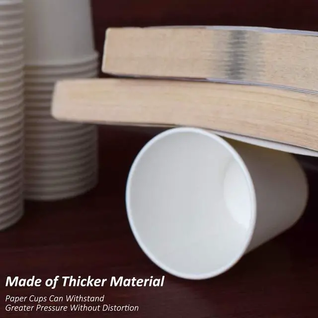 Alt view image 3 of 7 - Paper Cups 150 Pack - 8 Oz Hot and Cold Paper Coffee Cups