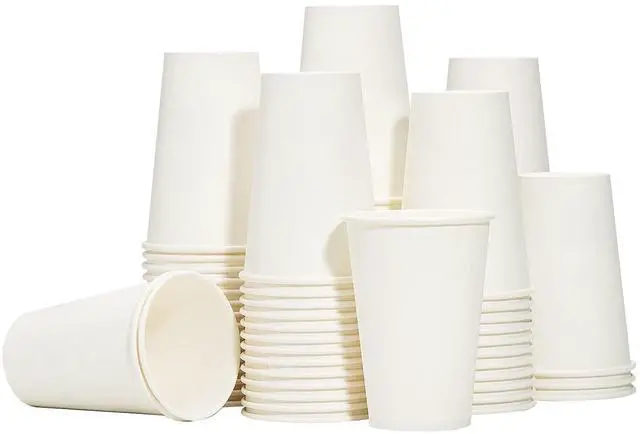 Main image of Coffee Cups 12 oz, 100 Pack Disposable Paper Cups | Thickened Paper, Leak-proof, BPA-free, Ideal for Daily Use, Office, Coffee Shop, Picnic, Parties
