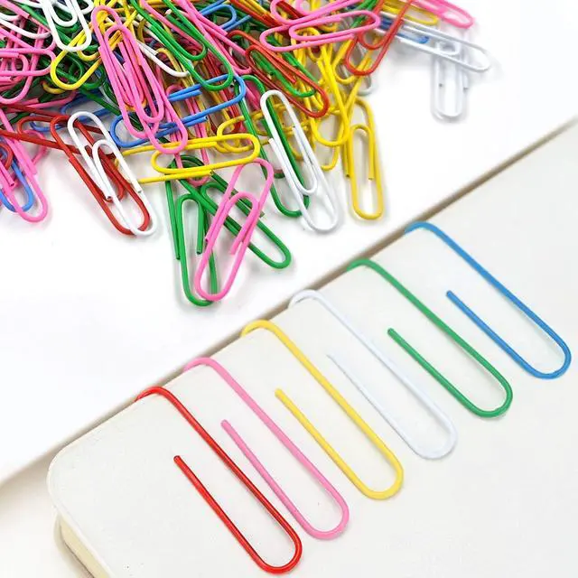 Alt view image 7 of 7 - Paper Clips, 200 Pack 1.3 Inch Medium Colored Paperclips, Assorted Colored Coated Paper Clips, Reusable Paperclips for Paperwork Office School Document Organizing