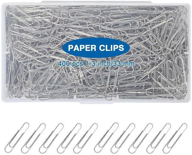 Main image of 400 Pcs Medium Paper Clips,1.3 inch Metal Paper Clip for Office, School.