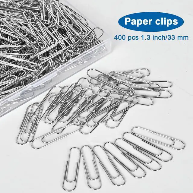 Alt view image 5 of 6 - 400 Pcs Medium Paper Clips,1.3 inch Metal Paper Clip for Office, School.