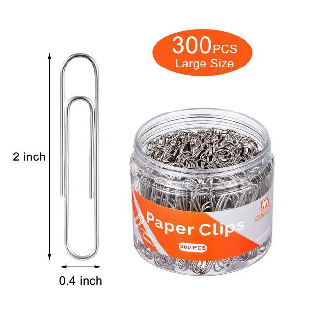 Alt view image 2 of 6 - 300pcs Large Paper Clips, Jumbo Paper Clip, 2 Inch Paperclips