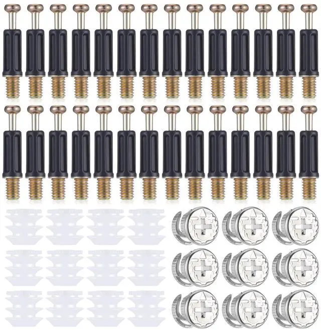 Main image of Cam Locks for Furniture, 20 Sets Cam Lock Nuts and Cams Screws M6 x 40mm 3-in-1 Eccentric Hardware Connector Bolt Fittings Fasteners for Cabinet Drawer Dresser