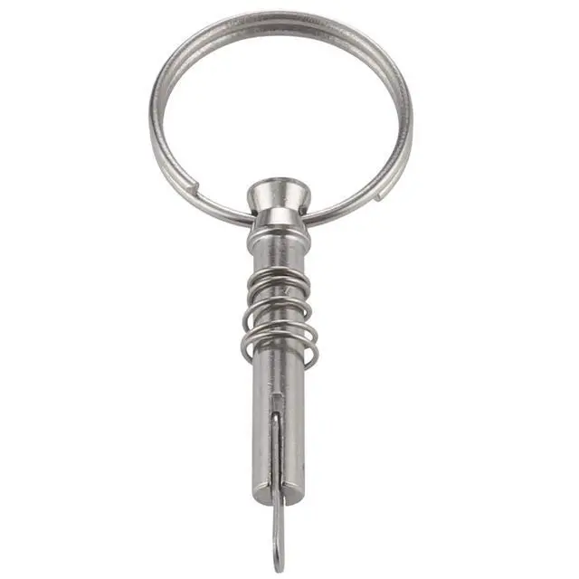 Alt view image 5 of 5 - 4 Pcs Quick Release Pins 1/4" Diameter, Usable Length 0.9", Hardware pins | bimini top pins, bimini pins for boat, w/ Drop Cam & Spring, Full 316 Stainless Steel Marine Hardware