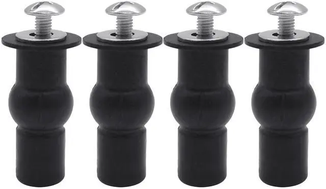 Main image of 4PCS Universal Toilet Seat Hinge Screws, Fixes Shifting Toilet Seat | Toilet Seat Fittings, Stainless Steel, Rubber, Top Mounting, Keeps Toilet Seat From Shifting