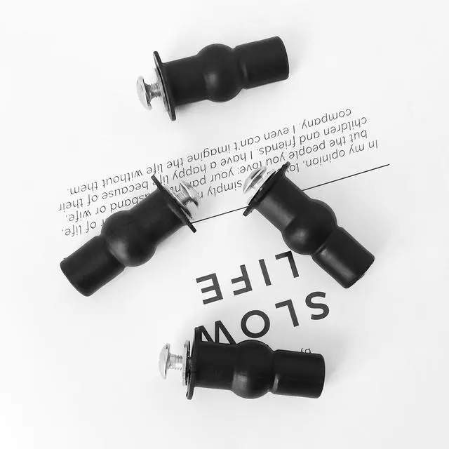 Alt view image 5 of 6 - 4PCS Universal Toilet Seat Hinge Screws, Fixes Shifting Toilet Seat | Toilet Seat Fittings, Stainless Steel, Rubber, Top Mounting, Keeps Toilet Seat From Shifting