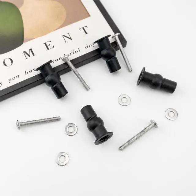 Alt view image 6 of 6 - 4PCS Universal Toilet Seat Hinge Screws, Fixes Shifting Toilet Seat | Toilet Seat Fittings, Stainless Steel, Rubber, Top Mounting, Keeps Toilet Seat From Shifting