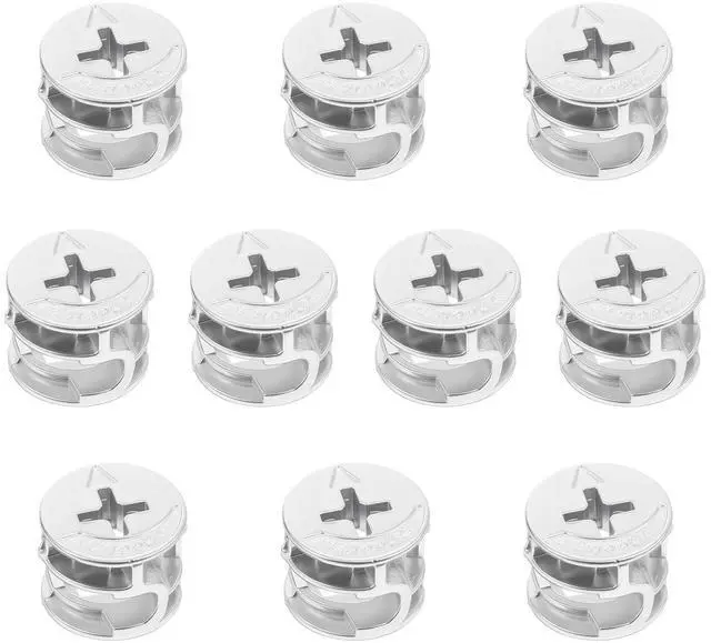 Main image of 10 Pcs Cam Locks for Furniture, 15x12 mm Furniture Connecter Cam Lock Cabinet Drawer Fastener, Eccentric Locking Nuts Connectors Furnitures Repair Assembly Hardware Parts Fastener for Wardrobe Dresser