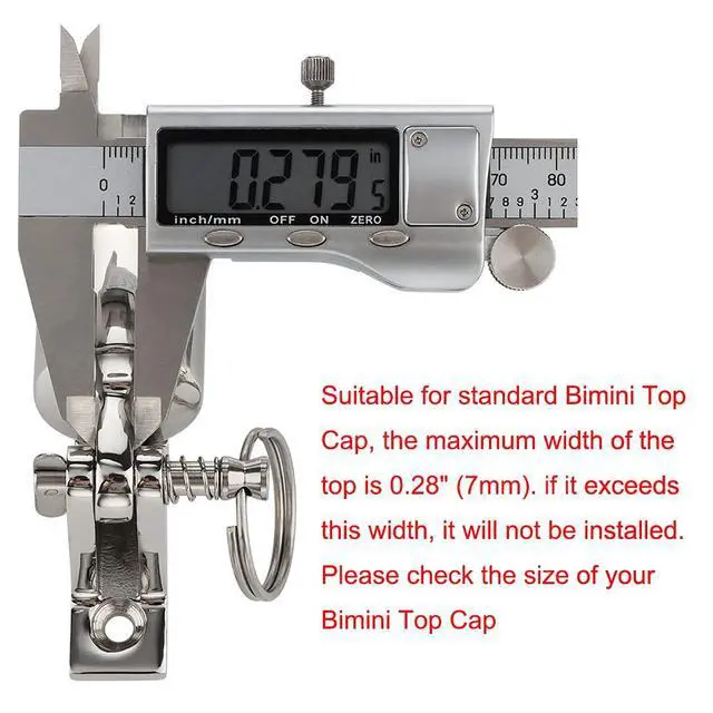Alt view image 2 of 6 - 2 Pcs Bimini Top Hardware Deck Hinge with Pin and Ring, 316 Stainless Steel | With Free Installation Screws