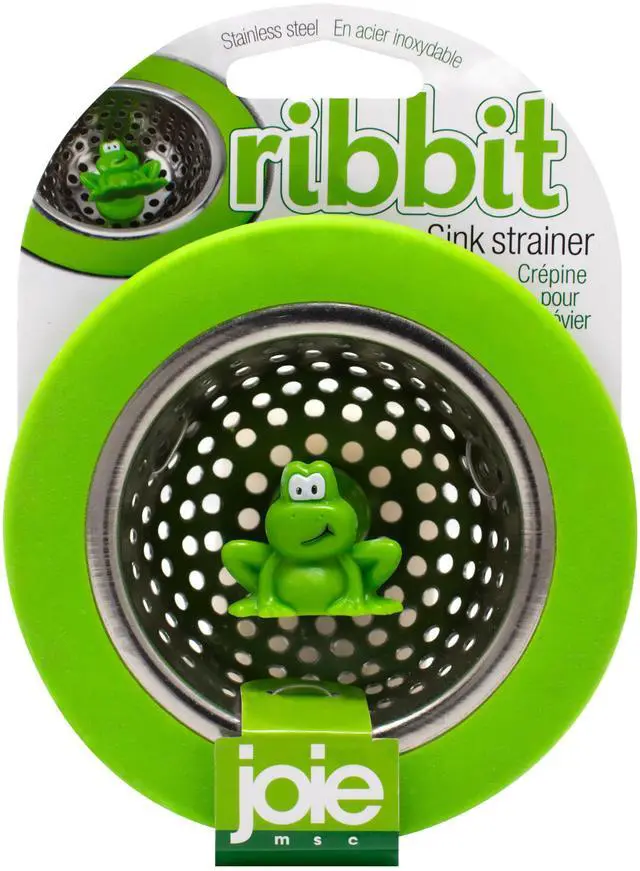 Main image of Ribbit Kitchen Sink Strainer Basket Garbage Disposal Drain Cover, Frog | Fits All Standard Sinks, Keeps Unwanted Food Particles Out Kitchen Sink Drain, Measures 4.5 x 4.5
