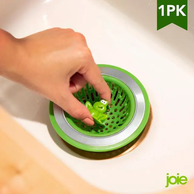 Alt view image 2 of 5 - Ribbit Kitchen Sink Strainer Basket Garbage Disposal Drain Cover, Frog | Fits All Standard Sinks, Keeps Unwanted Food Particles Out Kitchen Sink Drain, Measures 4.5 x 4.5
