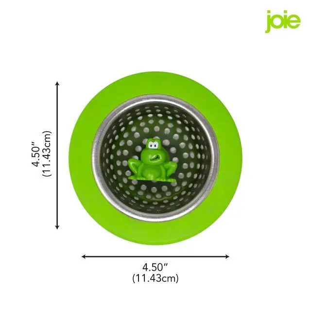 Alt view image 5 of 5 - Ribbit Kitchen Sink Strainer Basket Garbage Disposal Drain Cover, Frog | Fits All Standard Sinks, Keeps Unwanted Food Particles Out Kitchen Sink Drain, Measures 4.5 x 4.5