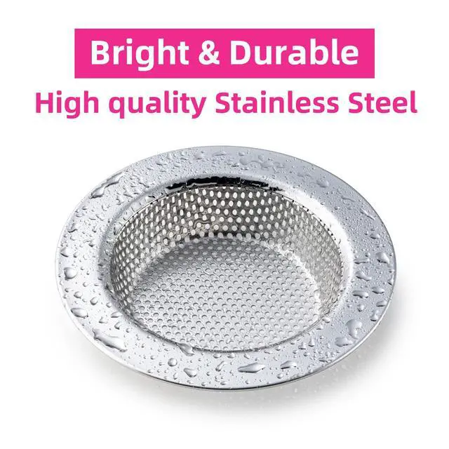 Alt view image 3 of 5 - 1 Pack Sink Strainer for Most Kitchen Sink Drain Basket, Upgraded Double-Layer Safe Design Kitchen Sink Strainer (Outer Diameter 4.5 Inch)