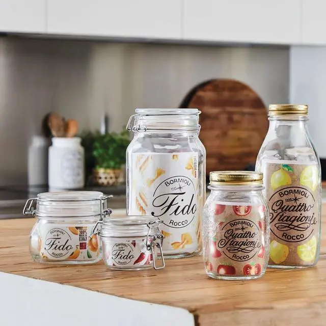 Alt view image 6 of 6 - Fido 17.5 Ounce Glass Storage Jars: Airtight Hinged Lid With Leak Proof Gasket, Wide Mouth Food Container - For Zero Waste Air Tight Preserving Jam, Spices, Coffee, Sugar & Herbs