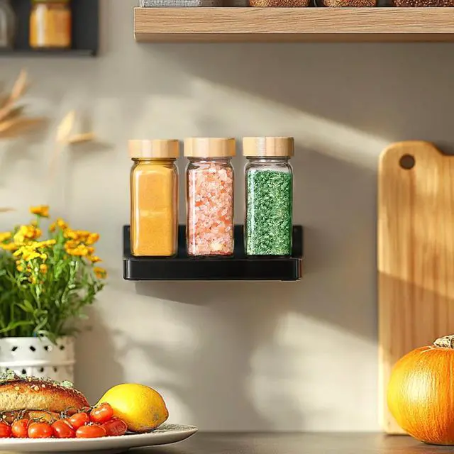 Alt view image 7 of 7 - Glass Spice Jars with with Labels 4 oz 6 Pack Small Bamboo Lids | Empty Containers, Seasoning Herb Powder, Salt Pepper Chili, Spice Rack Organization, Kitchen Cabinet Storage, Funnel Included