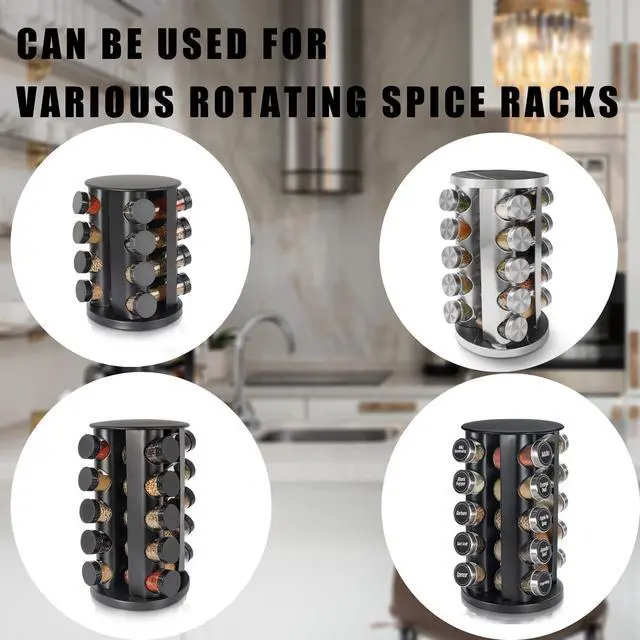 Alt view image 5 of 5 - 2 PCS 3 oz Glass Spice Jars/Bottles,Stainless Steel Lids Empty Round Spice Containers with Airtight Metal Caps with Shaker Lids