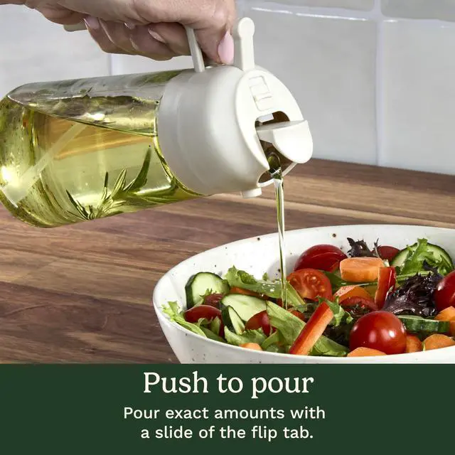 Alt view image 5 of 7 - 2in1 Oil Sprayer & Pourer Refillable Oil Mister, Controlled Spray or Stream, Ideal for Cooking, Roasting & Grilling