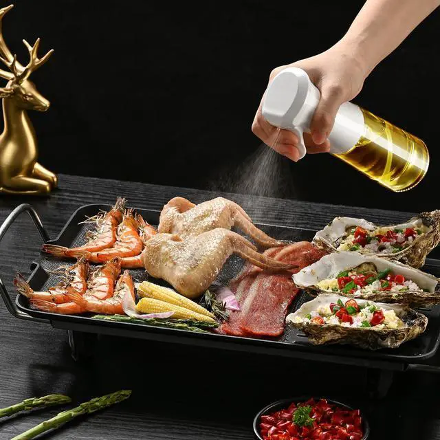 Alt view image 6 of 7 - Oil Sprayer for Cooking- 200ml Glass Olive Oil Sprayer Mister, Olive Oil Spray Bottle, Kitchen Gadgets Accessories for Air Fryer, Canola Oil Spritzer