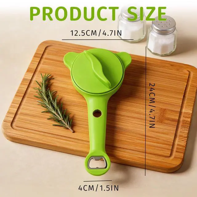 Alt view image 2 of 7 - 4-in-1 Jar Opener, Stainless Steel Lid Remover, Multi Functional Adjustable Stainless Lid Opener, Jar Openers for Seniors & Arthritis Sufferers & Weak Hands, for Kitchen Jars Bottles Cans