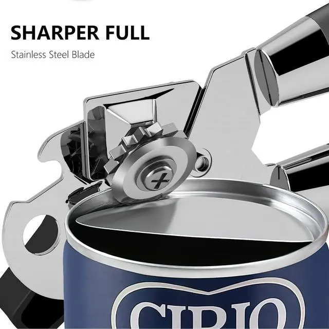 Alt view image 2 of 7 - Can Opener,Professional 3-In-1 Multifunctional Manual Can Openers Bottle Opener,Kitchen Durable Stainless Steel Heavy Duty Can Opener Smooth Edge for Kitchen Seniors Friendly