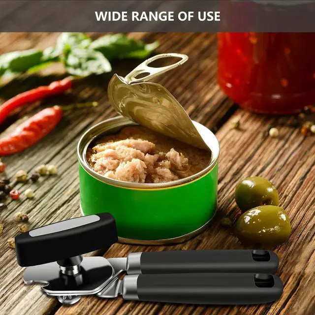 Alt view image 7 of 7 - Can Opener,Professional 3-In-1 Multifunctional Manual Can Openers Bottle Opener,Kitchen Durable Stainless Steel Heavy Duty Can Opener Smooth Edge for Kitchen Seniors Friendly