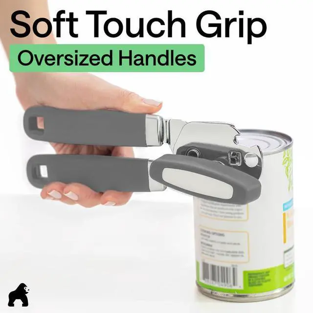 Alt view image 4 of 7 - Original Model Stainless Steel Manual Can Opener, Gray | US Designed, Oversized Handheld Turn Knob, Comfortable Handle for Easy Turning, Multifunctional Kitchen Tool, Open Bottles