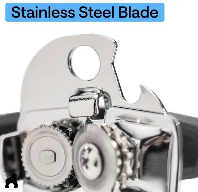 Alt view image 6 of 7 - Original Model Stainless Steel Manual Can Opener, Gray | US Designed, Oversized Handheld Turn Knob, Comfortable Handle for Easy Turning, Multifunctional Kitchen Tool, Open Bottles