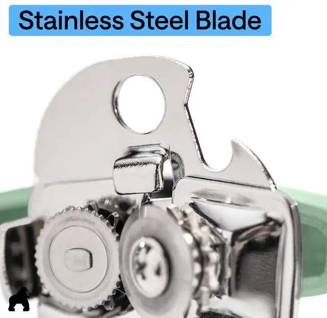 Alt view image 6 of 7 - Upgraded Model Stainless Steel Manual Can Opener, Mint | US Designed, Oversized Handheld Turn Knob, Comfortable Handle for Easy Turning, Multifunctional Kitchen Tool, Open Bottles